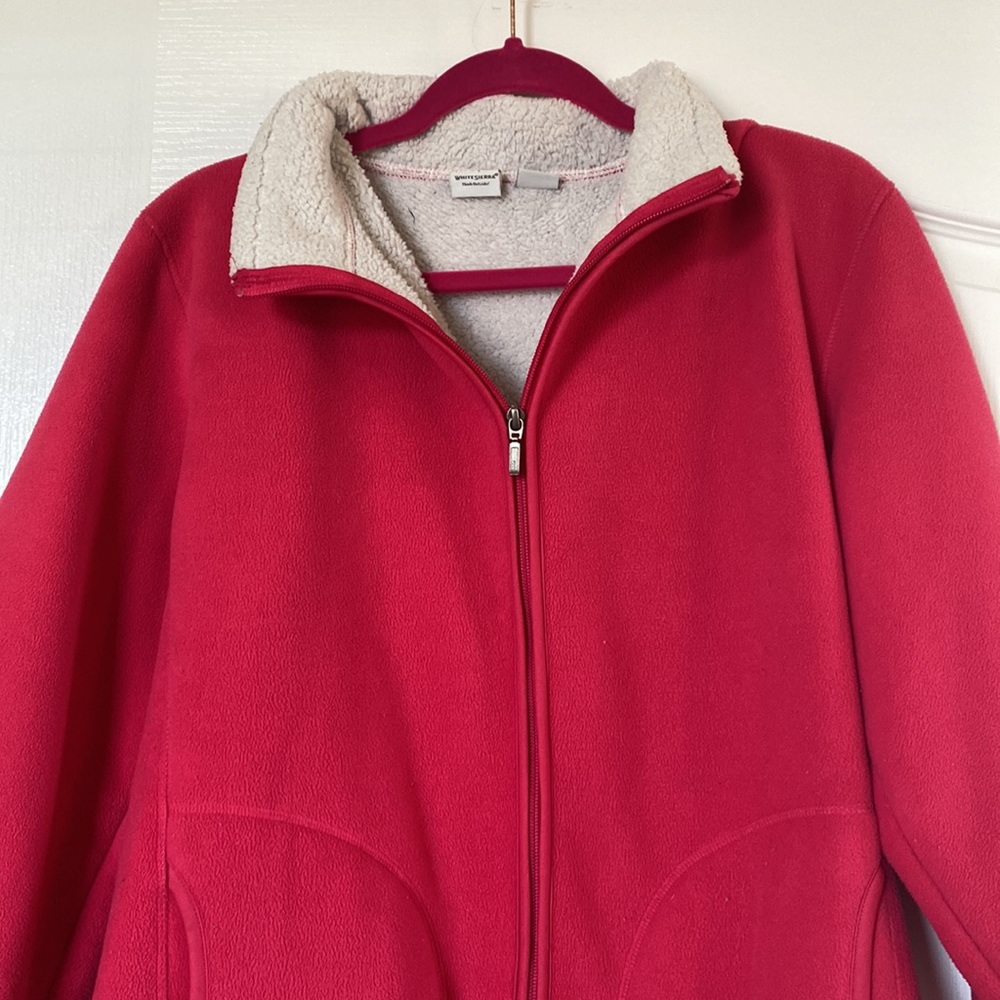 White Sierra Pink Fuzzy Sweater/ Jacket - Picture 4 of 14